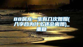 88属龙一生有几次婚姻(八字合为什么还会离婚)_重复