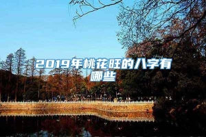 2019年桃花旺的八字有哪些