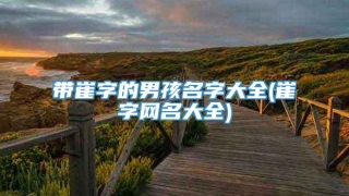 带崔字的男孩名字大全(崔字网名大全)