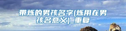 带烁的男孩名字(烁用在男孩名意义)_重复
