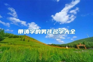 带涛字的男孩名字大全