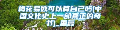梅花易数可以算自己吗(中国文化史上一部真正的奇书)_重复