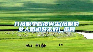 丹凤眼单眼皮男生(凤眼的女人面相好不好)_重复