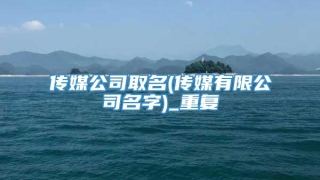 传媒公司取名(传媒有限公司名字)_重复