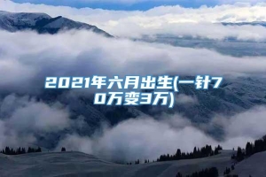 2021年六月出生(一针70万变3万)