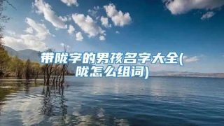 带陇字的男孩名字大全(陇怎么组词)