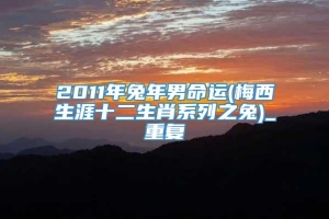 2011年兔年男命运(梅西生涯十二生肖系列之兔)_重复