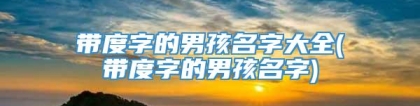 带度字的男孩名字大全(带度字的男孩名字)