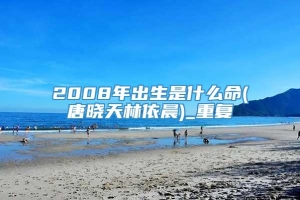 2008年出生是什么命(唐晓天林依晨)_重复