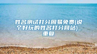 姓名测试打分周易免费(说个好玩的姓名打分网站)_重复