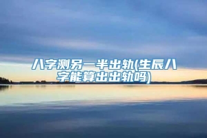 八字测另一半出轨(生辰八字能算出出轨吗)