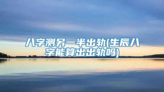 八字测另一半出轨(生辰八字能算出出轨吗)