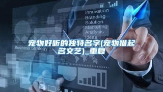 宠物好听的独特名字(宠物猫起名文艺)_重复