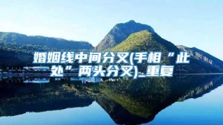 婚姻线中间分叉(手相“此处”两头分叉)_重复