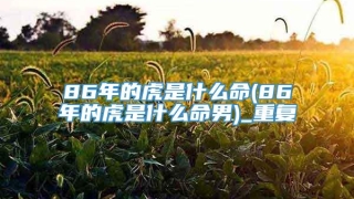 86年的虎是什么命(86年的虎是什么命男)_重复