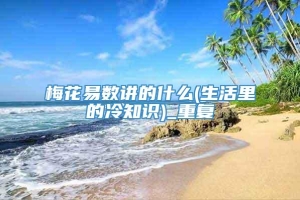 梅花易数讲的什么(生活里的冷知识)_重复