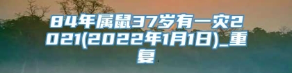 84年属鼠37岁有一灾2021(2022年1月1日)_重复
