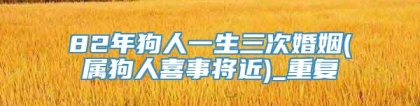 82年狗人一生三次婚姻(属狗人喜事将近)_重复