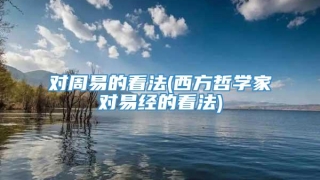 对周易的看法(西方哲学家对易经的看法)