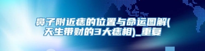 鼻子附近痣的位置与命运图解(天生带财的3大痣相)_重复