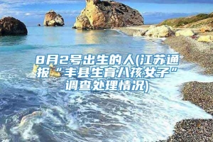 8月2号出生的人(江苏通报“丰县生育八孩女子”调查处理情况)