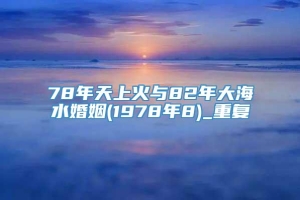 78年天上火与82年大海水婚姻(1978年8)_重复