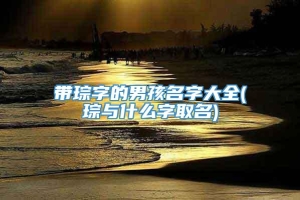 带琮字的男孩名字大全(琮与什么字取名)