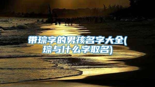 带琮字的男孩名字大全(琮与什么字取名)