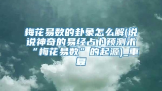梅花易数的卦象怎么解(说说神奇的易经占卜预测术“梅花易数”的起源)_重复