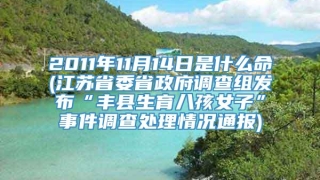 2011年11月14日是什么命(江苏省委省政府调查组发布“丰县生育八孩女子”事件调查处理情况通报)