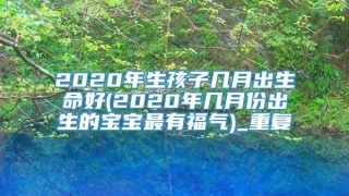 2020年生孩子几月出生命好(2020年几月份出生的宝宝最有福气)_重复