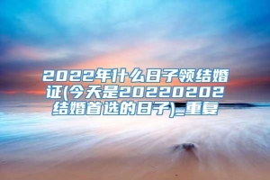 2022年什么日子领结婚证(今天是20220202结婚首选的日子)_重复