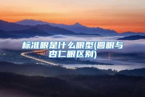 标准眼是什么眼型(圆眼与杏仁眼区别)