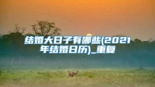 结婚大日子有哪些(2021年结婚日历)_重复