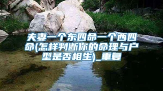 夫妻一个东四命一个西四命(怎样判断你的命理与户型是否相生)_重复