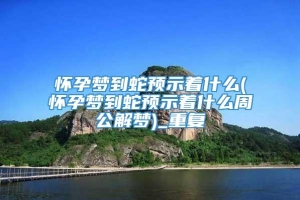 怀孕梦到蛇预示着什么(怀孕梦到蛇预示着什么周公解梦)_重复