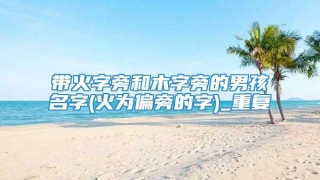 带火字旁和木字旁的男孩名字(火为偏旁的字)_重复