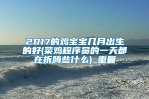 2017的鸡宝宝几月出生的好(菜鸡程序员的一天都在折腾些什么)_重复