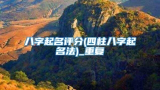 八字起名评分(四柱八字起名法)_重复