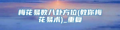梅花易数八卦方位(教你梅花易术)_重复