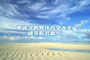 带峰字的男孩名字大全(峰字取名霸气)