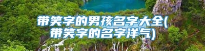 带笑字的男孩名字大全(带笑字的名字洋气)