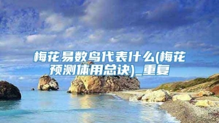 梅花易数鸟代表什么(梅花预测体用总诀)_重复