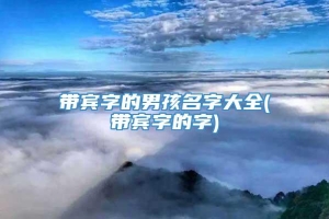 带宾字的男孩名字大全(带宾字的字)