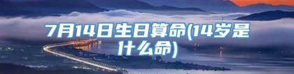 7月14日生日算命(14岁是什么命)