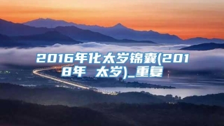2016年化太岁锦囊(2018年 太岁)_重复