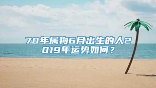 70年属狗6月出生的人2019年运势如何？