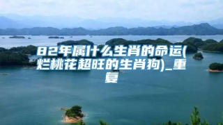 82年属什么生肖的命运(烂桃花超旺的生肖狗)_重复