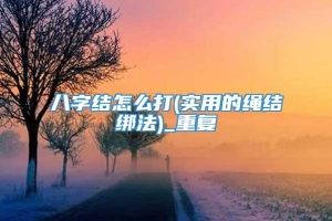 八字结怎么打(实用的绳结绑法)_重复