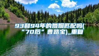 93和94年的婚姻匹配吗(“70后”曹路宝)_重复